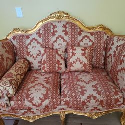 Antique Sofa, Love Seat And 2 Arm Chairs