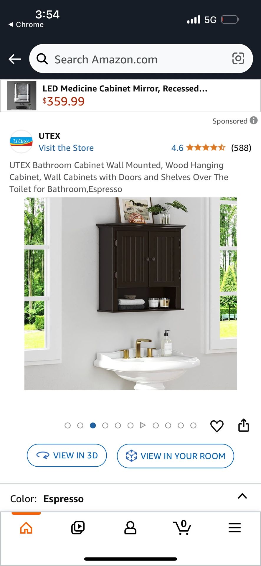 Whittaker Wall Cabinet - Espresso