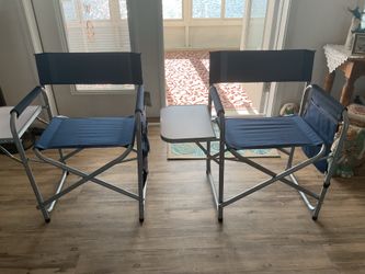 Set of 2 foldable lawn chairs