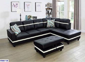 Sectional and ottoman