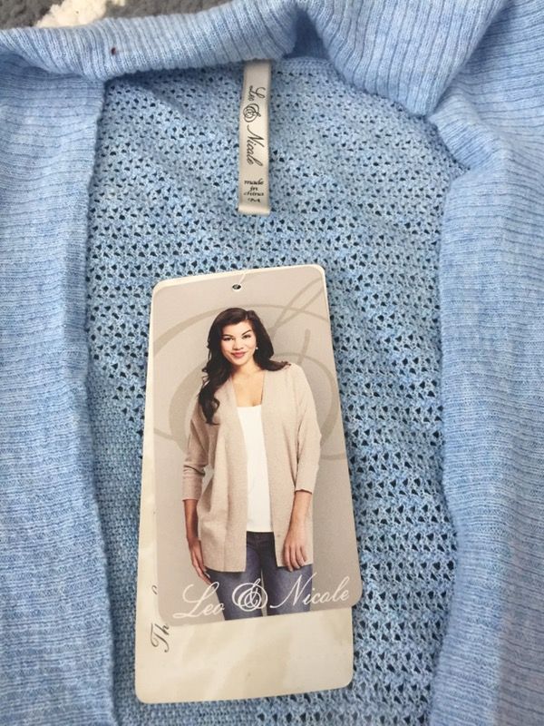 Woman's medium light blue cardigan- New