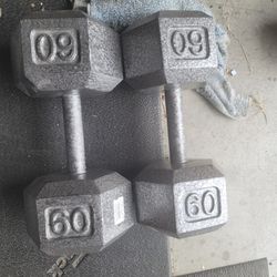 Dumbells (60lbs pair)