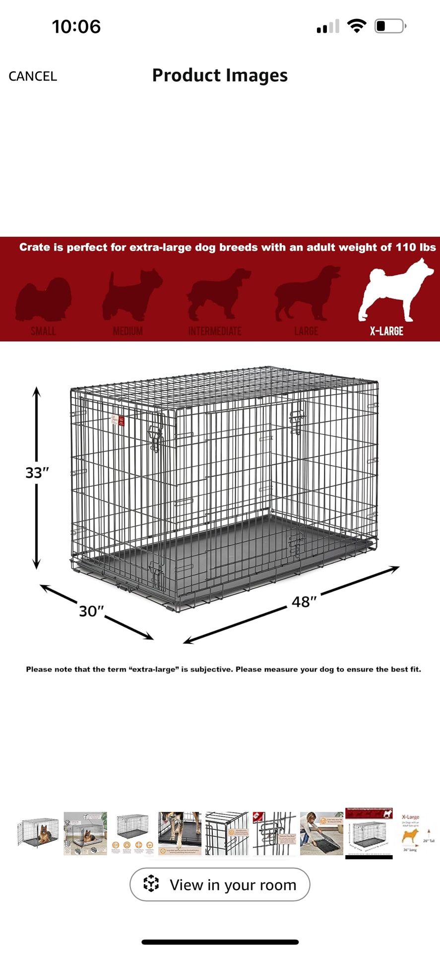 X-Large Dog Crate