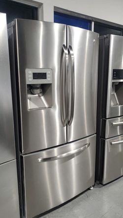 GE 3-Door Stainless Steel Refrigerator
