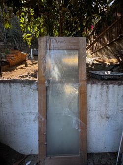 Mahogany glass door