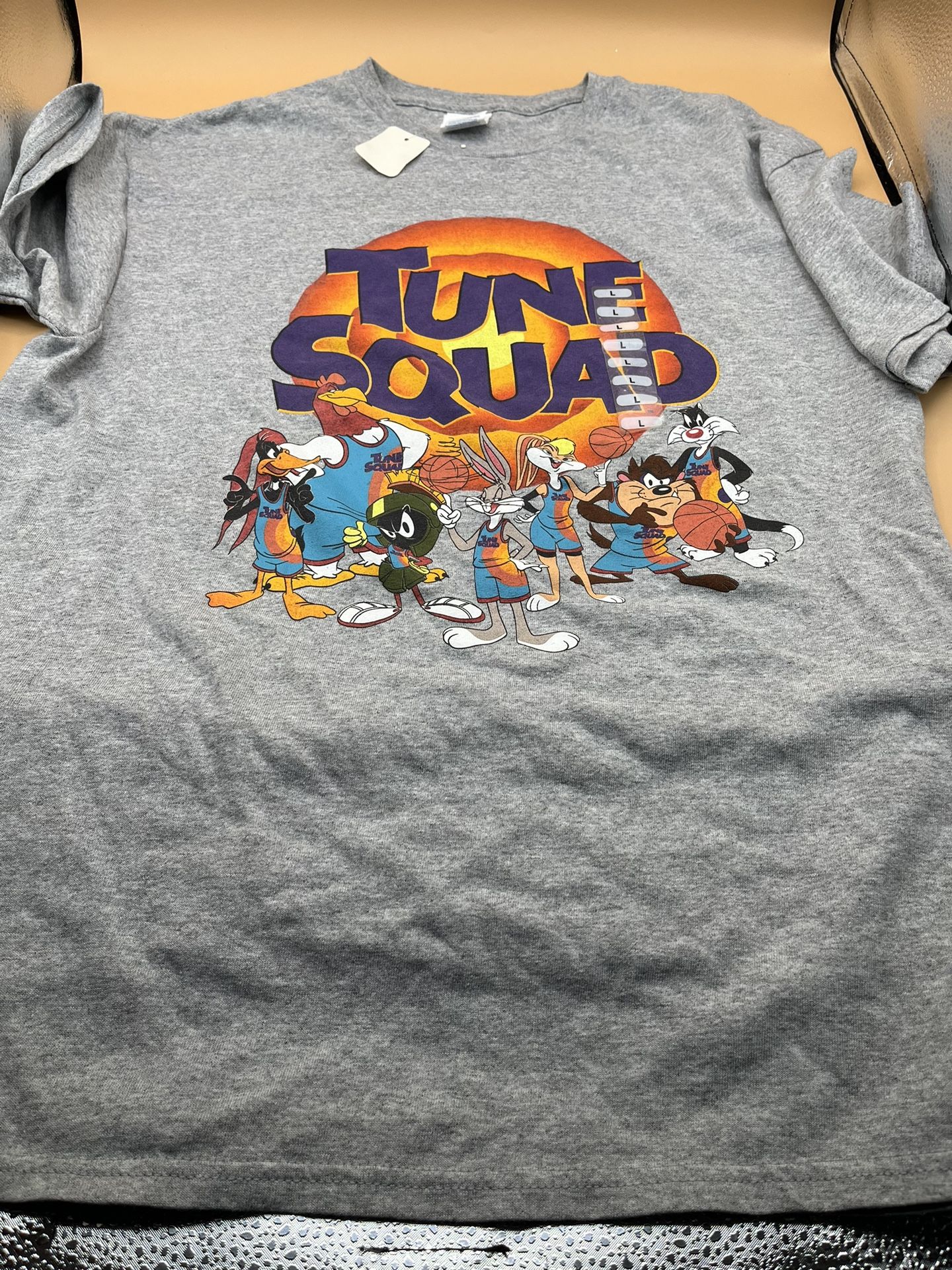 Vintage 90’s Space Jam Tune Squad Delta Pro Weight Light Grey T-shirt
