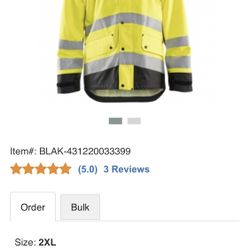 Hi-Vis - XXL Rain Jacket - Blåklåder