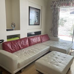 3 Pcs Leather Sofa Set