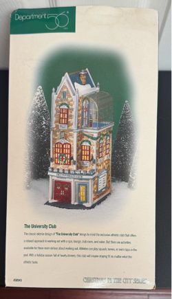 Dept 56 Christmas in the City "The University Club" #58945 - Boxed with Cord just $35