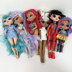 LOL Surprise OMG Dolls Lot of 6 Articulated Fashion Dolls Mixed Styles