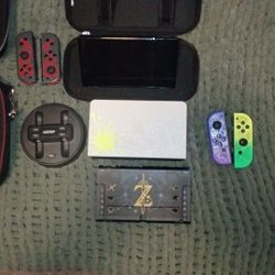Nintendo Switch Oled Limited Edition With Two Case And Extra Set Of Controllers 