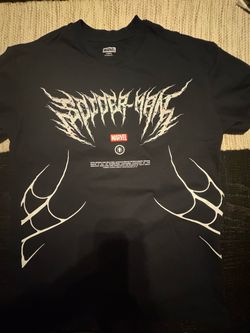 Medium Marvel Spider-Man Black Graphic T-Shirt premium with rhinestones