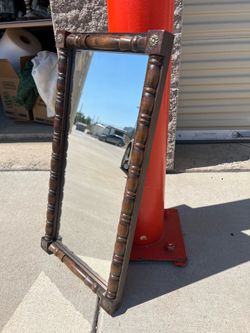 Wood-Frame Rectangular Wall Mirror