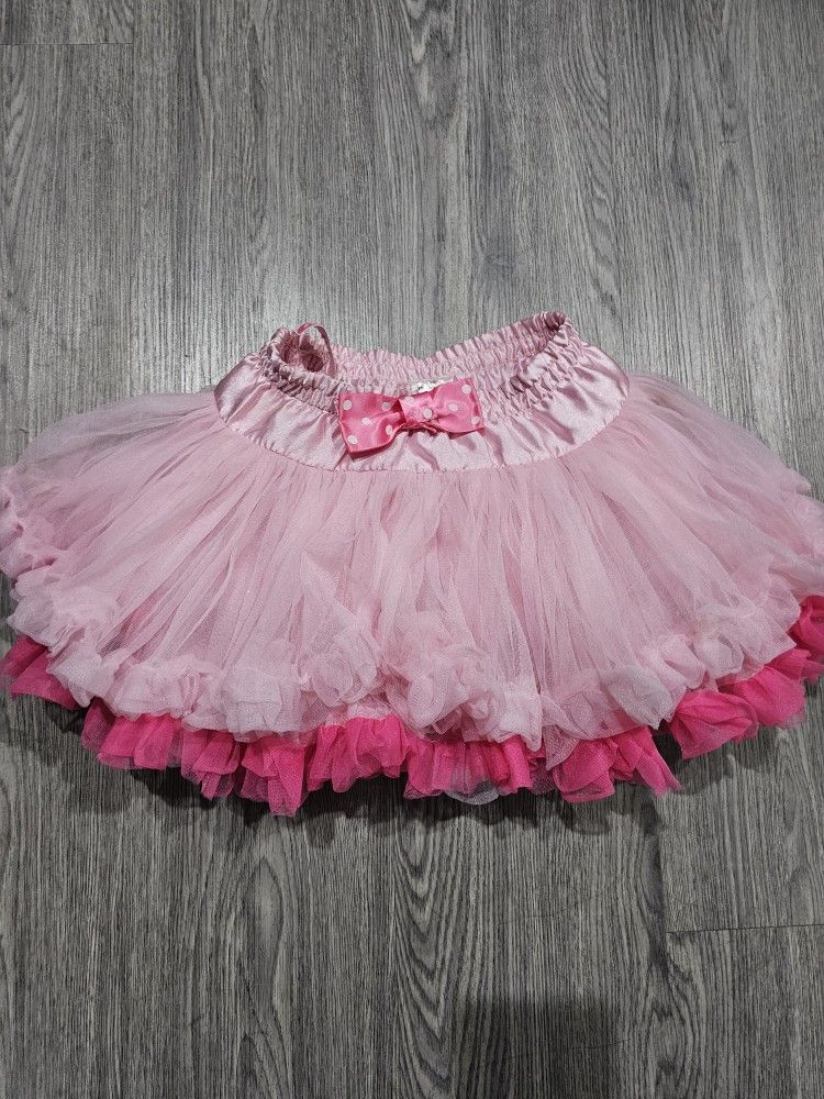 Kids Toddler Pink Layered Petticoat Tutu Skirt Costume