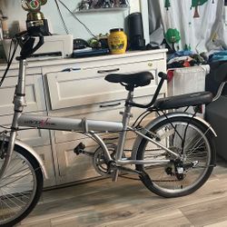 unYOUsual U transformer 20" Folding City Bike Bicycle 6 Speed Shimano Gear Steel Frame Mudguard Rear Carrier Silver 