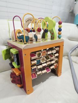 B. Toys Wooden Activity Cube.