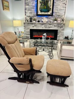 🪑✨ Dutailier Glider Rocking Chair with Ottoman – Super Comfortable! ✨🪑