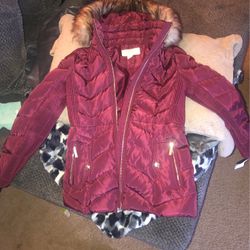 Michael Kors Down And Faux Fir Puffer Coat PETTIT! PXXS. Brand New With Tags!