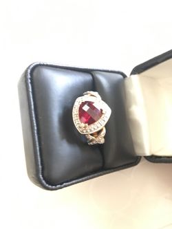 Gold Over Sterling Silver Ladies Ring