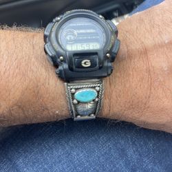 Casio G-Shock On Silver Turquoise Men Band