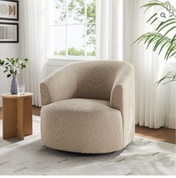 Boucle Swivel Accent Chair, Taupe brand new in box