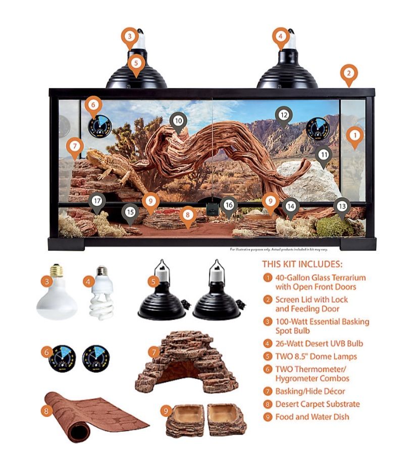 40 Gallon Terrarium - Thrive Front Double Door Essentials Kit