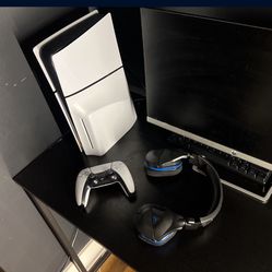 PS5 Slim Disc Bundle - Controller - Stealth Turtle Beach Headset