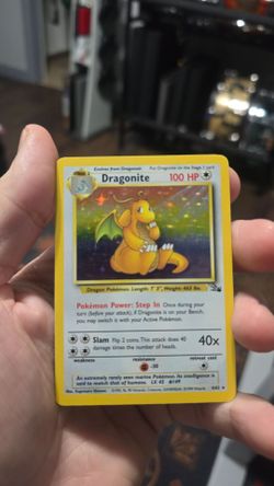 Pokemon Card Dragonite Fossil Holo