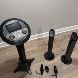 Singing Machine Karaoke System w/ 2 Tower Speakers & 2 Mics – Bluetooth