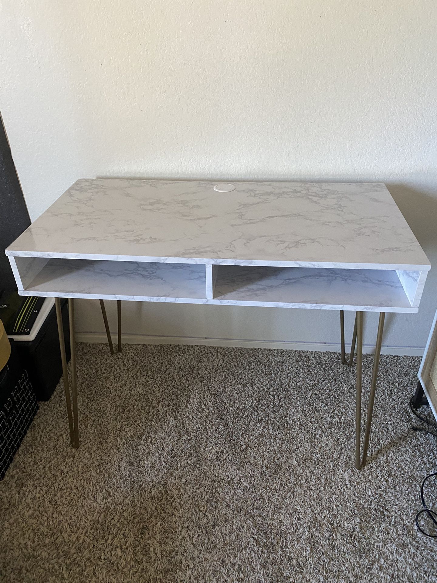 White Marble Desk 