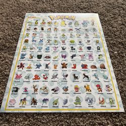 Pokémon Johto Region Poster 17x22