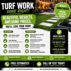 Turf work/ trabajo de turf