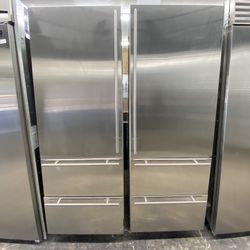 Sub Zero Built In Bottom Freezer 54” Refrigerator Set