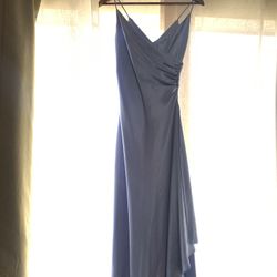 Vintage Satin Blue Dress 