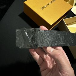 *NEW WITH BOX* Louis Vuitton Initiales 40mm Matte Black Belt