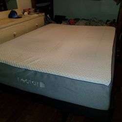 Queen Bed Mattress And  Frame