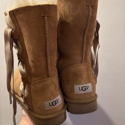 Ugg Boots With Ribbon Side Bows