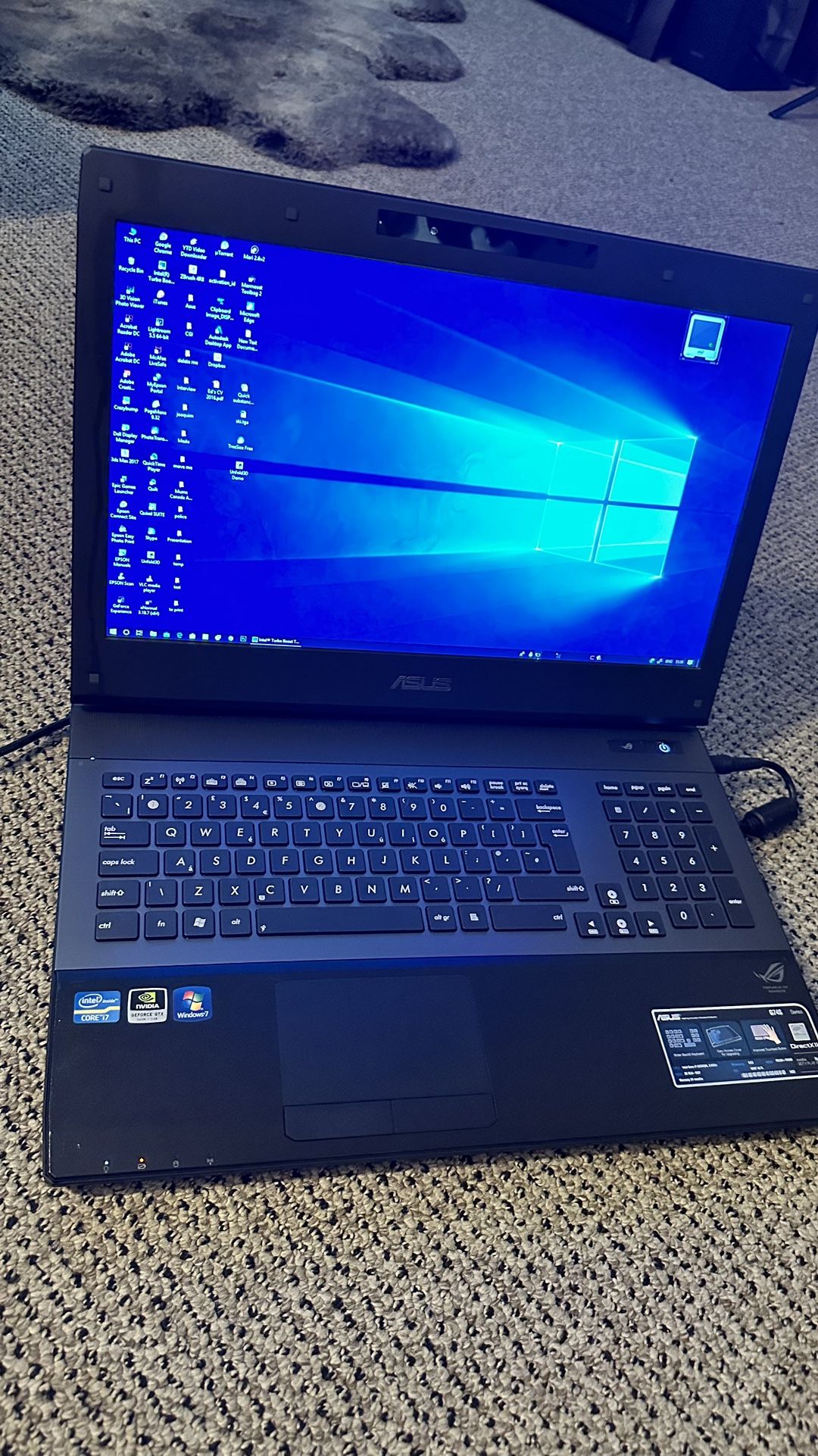 Gaming Laptop Asus G74S, intel i7 17.3-inch TFT