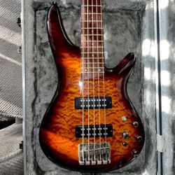 Ibanez SR405EQM Quilted Maple 5-String Electric Bass Guitar Dragon Eye Burst $550 OBO