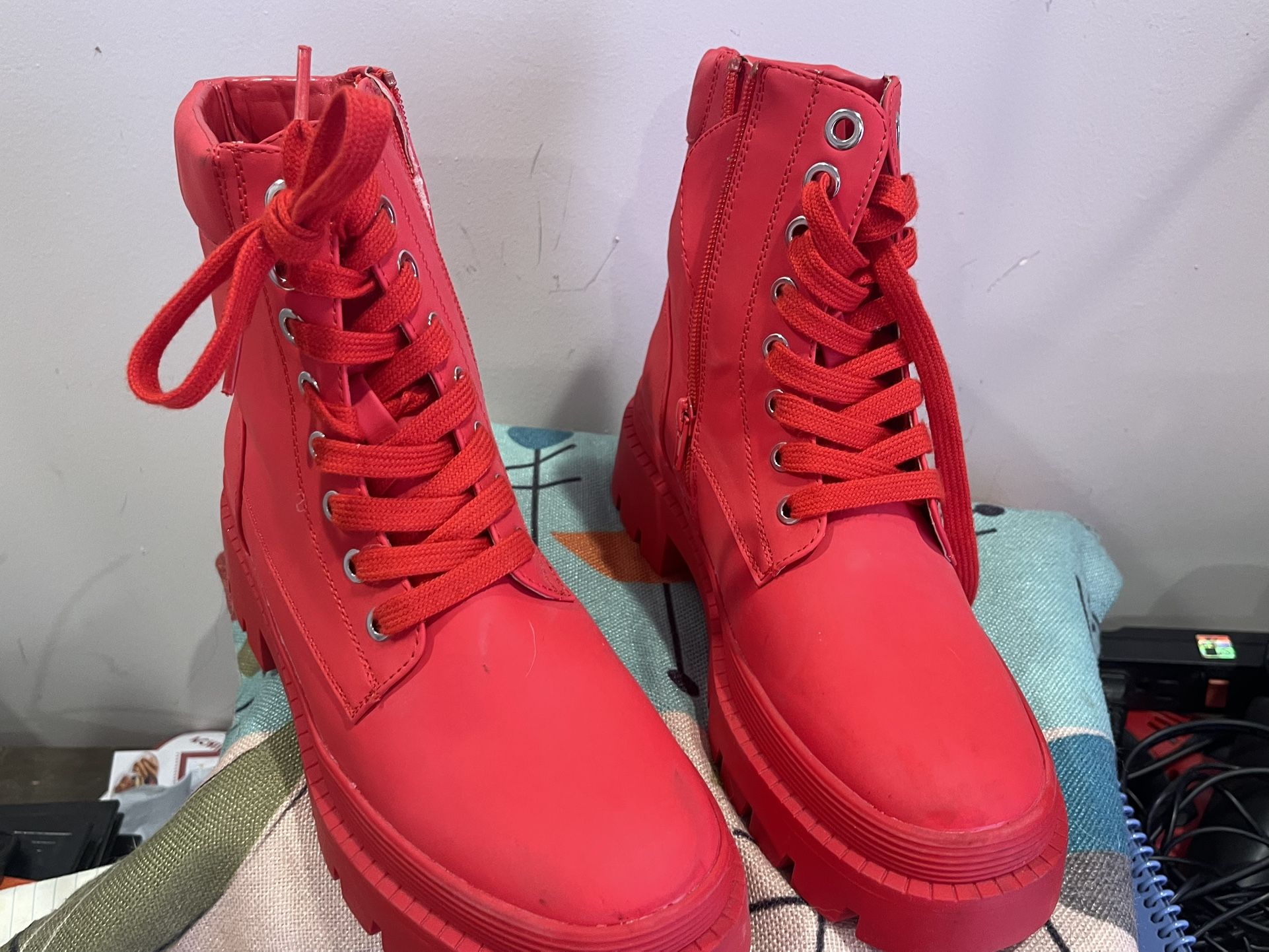 Red Boots Size 7