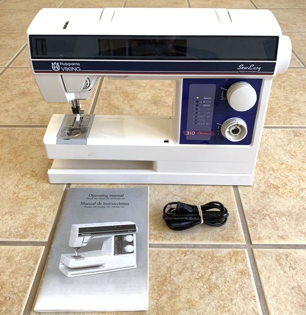 Husqvarna Viking 310 Electronic Sew Easy Sewing Machine w/ Docs & Cable