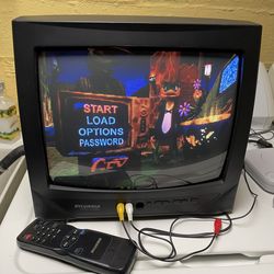 Vintage Sylvania SRT2313 13" Color CRT Gaming TV RF & Composite Television for Retro Video Games Works