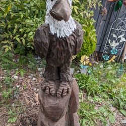 Wooden Carved Eagle Statue 
