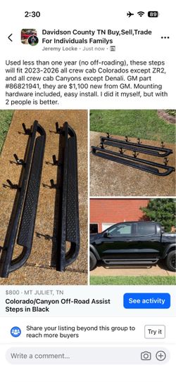 Side assist steps in black - Colorado/Canyon