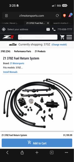 Z1 fuel return system 370Z G37