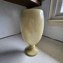 Cream Color Vase. 12 Inches Tall