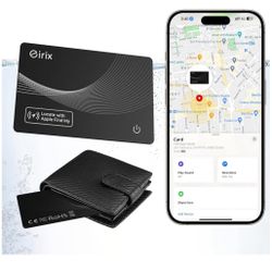 Wallet Tracker Card,Thin Finder, Item Finder Works with Apple Find My (iOS Only), IP68 Waterproof Item Locator for Luggage Tags, Passports, Bags (1 Bl