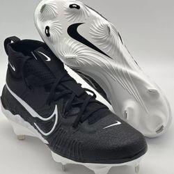 Brand New Nike Alpha Huarache NXT Black Black Metal Baseball Cleats Men Sizes 7, 7.5, 8.5