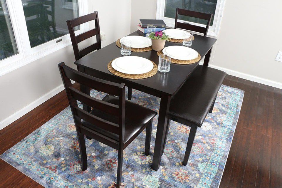 Dining Table with Chairs and Bench Dinette Room Set