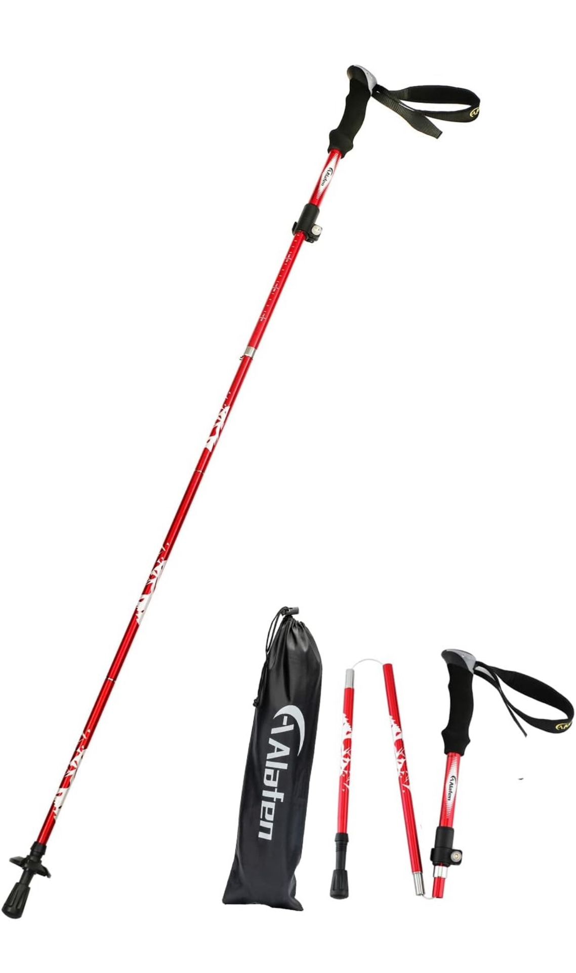 Alafen Aluminum Collapsible Ultralight Travel Trekking Hiking Pole for Men and Women